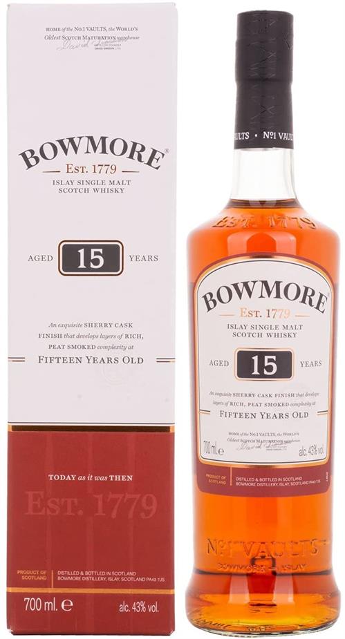 Bowmore 15 års Sherry Cask, 0,7 L, 43%